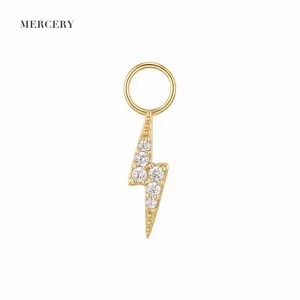 14K 18K Gold Plated Vermeil Jewelry Custom Detachable DIY Snake Accessory Statement Stackable OEM ODM 925 Silver Earring Charm