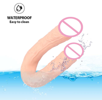 Dildo Doble Extra Largo y Grande, Dildo Realista de Doble Cabeza para Lesbianas, Pene Artificial para Mujeres y Gays