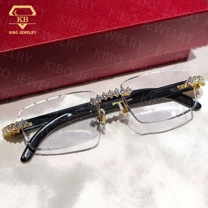 Vượt qua Kim Cương Tester sừng trâu sang trọng kim cương cut kính không vành vvs moissanite kim cương Iced out Sunglasses <span class=keywords><strong>For</strong></span> <span class=keywords><strong>Men</strong></span> phụ nữ - Product Image 4