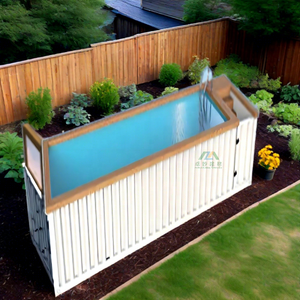 Conception de <span class=keywords><strong>maison</strong></span> blanche prête à l'emploi pour appartement d'hôtel Conteneur modifié magnifiquement conçu Vente de piscine <span class=keywords><strong>sur</strong></span> matériau en acier - Product Image 1