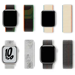 Apple Watch用ナイロンスポーツループバンドiWatchシリーズ8/Ultra/7/6/SE/5/4/3 41/45mm 49mm用ナイロンループウォッチ交換用ストラップ