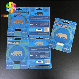 Bán Buôn 350 Gam Giấy Trắng Hội Đồng Quản Trị Màu Xanh 6K Tê Giác Thuốc Nam Viên Nang Hiệu Suất Vỉ Gói Giấy Thẻ Với Bullet - Product Image 3