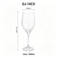 Verres à vin en plastique PET de 14 oz (400 ml), sans BPA, réutilisables, incassables, transparents, en vrac pour mariage, banquet, restaurant