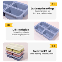 Moule de congélation en silicone Offre Spéciale moule couvercle soupe bac à glaçons conteneur de congélation en silicone boîte de stockage des aliments moule à soupe emballé
