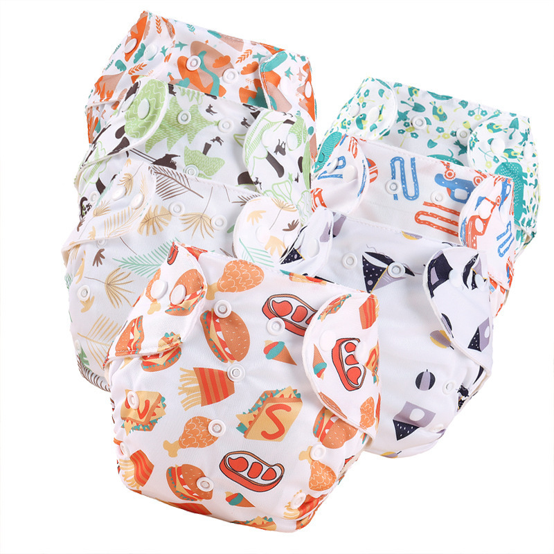 Детские водонепроницаемые подгузники на кнопках, регулируемый размер 0-18 м