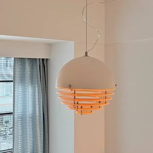 Lámpara de araña LED de acrílico y vidrio estilo Bauhaus, color naranja crema Memphis <span class=keywords><strong>Sunset</strong></span>, para barra, ventana, entrada, ambiente francés antiguo - Product Image 4