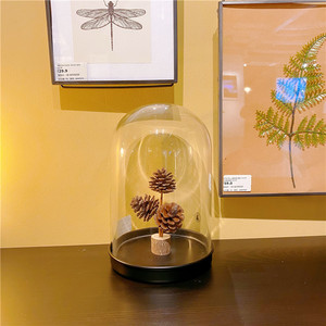 Artisanat en résine de style forêt, pomme de pin, ornement de bureau, décoration d'ambiance Wabi-Sabi, créatif pour la maternelle, pur à trois têtes - Product Image 4