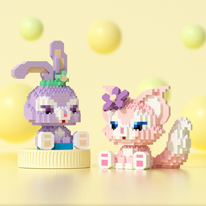 热卖DIY塑料ABS 40件套积木模型玩具1:<span class=keywords><strong>3</strong></span>秤迷你钻石粒子猫娃娃儿童拼图盒 - Product Image 4