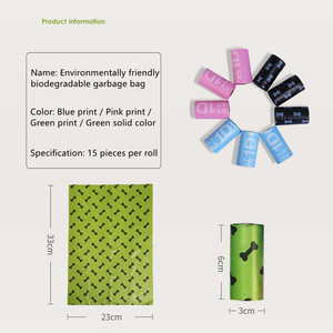 Bolsas <span class=keywords><strong>de</strong></span> excremento <span class=keywords><strong>de</strong></span> perro degradables, bolsas <span class=keywords><strong>de</strong></span> basura para mascotas ecológicas, resistentes a las fugas, multiespesor - Product Image 2