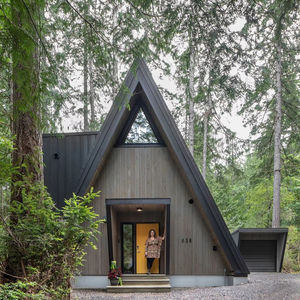 Maisons préfabriquées en vente chaude Maisons en <span class=keywords><strong>A</strong></span> Maisons triangulaires Villas de luxe préfabriquées - Product Image 4