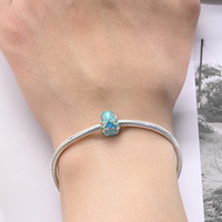 Breloques de Pâques en argent sterling 925, lapin, écureuil, œuf de Pâques, perles pour bracelet DIY, accessoires de perles mignonnes de dessin animé, vente chaude