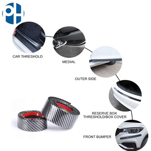 Carbon Fiber Rubber <strong>Car</strong> <strong>Door</strong> Entry Sill Guard Scuff Plate <strong>Protectors</strong> 3CM/5CM/7CM/10CM Thick Front Rear Bumper Seal Body Kits - Product Image 6