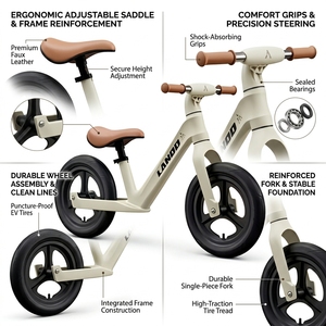 Vélo d'équilibre léger en acier haute teneur en carbone pour enfants, 6 pouces, pour tout-petits de <span class=keywords><strong>1</strong></span> à 3 ans, certifié CE ASTM - Product Image 6