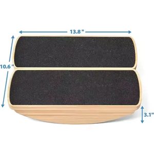 Solid Wood Footrest Balance <b>Board</b> Non Slip Standing <b>Mat</b> For Single Leg Training Fitness Exercise Equipment - Product Image 4