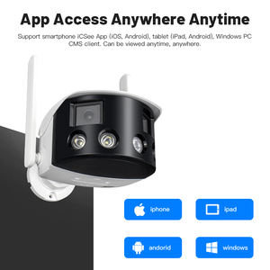 ICSee 4MP açık <span class=keywords><strong>IP</strong></span> kamera 180 Ultra geniş görüş açısı panoramik WIFI kamera <span class=keywords><strong>HD</strong></span> çift Lens güvenlik kamera - Product Image 3