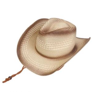 Wholesale Vintage Western Cowboy Straw <b>Hats</b> Outdoor Travel Sun Protection Unisex Foldable Mountaineering Upturned <b>Hat</b> - Product Image 4