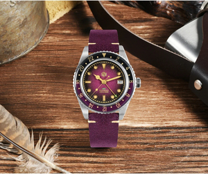 <span class=keywords><strong>San</strong></span> <span class=keywords><strong>Martin</strong></span> SN0134 40mm NH34 Retro Gradient Color Dial Hombres GMT Reloj Automático Mecánico Zafiro Bisel 20Bar C3 Verde - Product Image 2