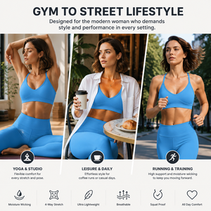 Reggiseno sportivo CNSHELL da donna 3-in-1 senza cuciture, con scollo all'americana, spalline incrociate regolabili, senza ferretto, <span class=keywords><strong>per</strong></span> yoga e uso quotidiano in palestra - Product Image 3