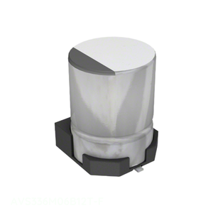 ตัวแทนจำหน่ายอย่างเป็นทางการ ตัวเก็บประจุแบบติดบนพื้นผิว CAP ALUM 33UF 20% 6.3V SMD AVS336M06B12T-F 33 uF - Product Image 1