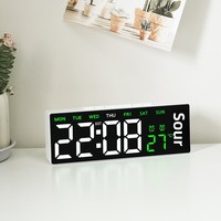 Nouvelle Horloge Réveil Électronique LED Multifonctionnelle Minimaliste et Élégante avec Rappel LED pour Pilulier, Horloge de Chevet avec Affichage Hebdomadaire en Plastique