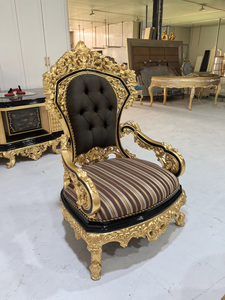 Türkisches Luxus Antik Traditionell Schwarz Gold Afrikanisch Klassisch Barock Königlich Handgeschnitztes <span class=keywords><strong>Sofa</strong></span>-<span class=keywords><strong>Set</strong></span> Wohnzimmermöbel-<span class=keywords><strong>Set</strong></span> - Product Image 3