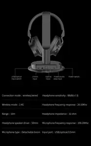 Kabelloses Gaming-Headset mit kunden definiertem Logo, Kopfhörer für PC, PS4, PS5, XBOX, Switch-Kopfhörer, 2.4G