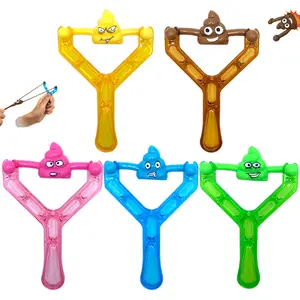 Decompression Colorful Sticky Poo Slingshot Toy Catapult Games Toys For Kids Gifts Decompression Sticky Poo Slingshot Toy