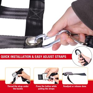 भारी शुल्क टेलगेट कार्गो नेट एक्सटेंंडेबल समायोज्य ट्रक बेड कार्गो नेट एक्सटेंंडेबल - Product Image 4