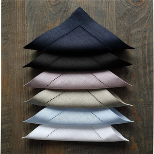 Hoge Kwaliteit Steen Gewassen 100% Zuiver Linnen Servetten Hemstitched Servetten Linnen Diner Servet - Product Image 5