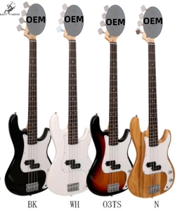 Basso Elettrico Professionale a Quattro Corde da 34 Pollici con Corpo in Legno Massello a 20 Tasti per Musica Rock/Jazz, Personalizzazione OEM di Livello Professionale - Product Image 1