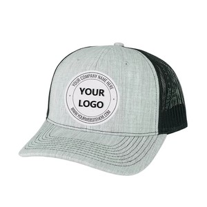 Haute qualité personnalisé réglable Snapback étiquette Logo Vintage avant patchs 6 panneaux broderie maille réglable casquettes de camionneur - Product Image 3