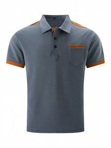 Camiseta <span class=keywords><strong>Polo</strong></span> para Hombre 2026, Manga Corta, Algodón/Poliéster, Colores Surtidos, Transpirable, Diseño Tejido con Patrón 3D - Product Image 4