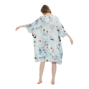 Long Plus Size Nightgown Custom Causal Sleep <strong>Tshirt</strong> Printed Fabrics Children for Dress or Sleep Wear - Product Image 6