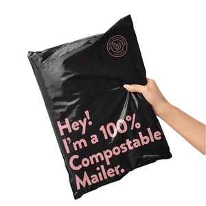 Bolsa de correo de plástico con mango personalizado, sobre esmerilado de poliéster, metrónico, melocotón, 10x13, 14,5x19 - Product Image 2