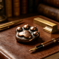 Sculpture sur mesure BZY, adorable patte de chat, ornement de bureau, grande statue en cuivre pour café à chats, intérieur et extérieur