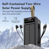 Conception demi-écran 22.5W charge super rapide batterie li-polymère Micro USB câble intégré lanière conception Kit de batterie externe Portable