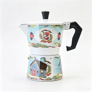 Ensemble de <span class=keywords><strong>cafetière</strong></span> Moka de style italien avec 2 tasses en céramique, <span class=keywords><strong>cafetière</strong></span> à expresso en aluminium, percolateur pour cuisinière, pour la maison et le bureau - Product Image 5