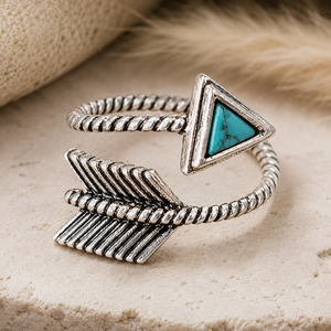 Anello Vintage con Freccia di Piuma per Donne, Anello Creativo di Tendenza, Accessorio per Dito in Stile Retrò - Product Image 1