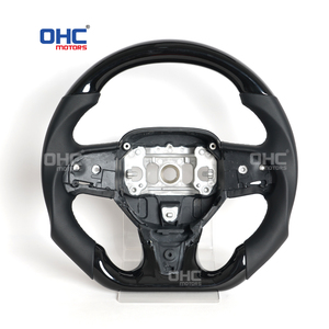 عجلة قيادة من الجلد الأسود بالكامل/ البيانو الأسود/ بألياف الكربون LED لسيارات كرايسلر SRT 300 300C 300S 2015-2023 (OHC) - Product Image 3