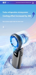 Ventilateur portable turbo rechargeable 2400 mAh, <span class=keywords><strong>mini</strong></span> ventilateur de bureau à semi-conducteurs, pliable, à suspendre au cou, pour les voyages - Product Image 5