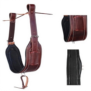 Sillín de caballo de cuero estilo western con cesta de cuero repujado y billetes, el más vendido, disponible a precio competitivo - Product Image 1