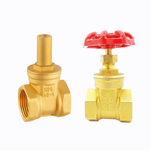 Válvula de Compuerta de Cobre de 1 Pulgada, Bloqueable con Llave Triangular para Agua y Productos Petroleros - Product Image 1