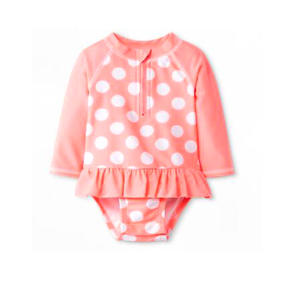 Comfortable Skin-Friendly Rashguard <strong>Onesie</strong> Recycled Ribbed Fabric UPF Swimsuit Long Sleeve - Product Image 1