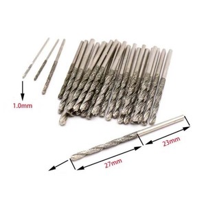 1 pezzo punta diamantata per trapano con rivestimento diamantato da 0.8mm-4.0mm per trapano a spirale Micro HSS per piastrelle di pietra in marmo per fori in mattoni - Product Image 6