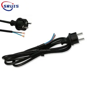 PVC High Quality Pin VDE EU European 3 Prong Gold Plated Plug Iec C13 Male Iec60320 Ac Power Cord Pc Computer Extension Cable
