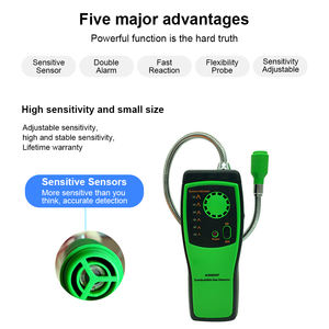 Monitor de Vazamento de Gás Natural, Sensor Semicondutor, Analisador Portátil de Gás Combustível com Função de Alarme - Product Image 2