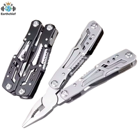 Couteau de poche multifonction en acier inoxydable, pinces pliantes, mini outils de réparation portables multi-usages pour l'extérieur