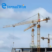Grue à tour 10 tonnes 51m Construction Haute qualité Télécommande sans fil Grue à tour
