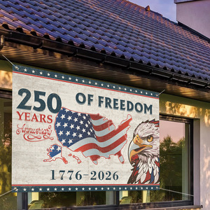 Drapeau artisanal du 250e <span class=keywords><strong>anniversaire</strong></span> de l'Amérique 1776-2026, drapeau patriotique avec carte des États-Unis pour la 4ème de juillet et la fête de l'Indépendance, décoration murale - Product Image 2