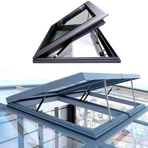 Fenêtre de toit en aluminium 6063-T5 à double vitrage à rupture de pont thermique pour villa, maison, grenier, véranda, serre - Product Image 4